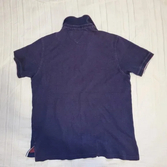 vintage navy blue Tommy Hilfiger collared button-up polo tshirt sweater vest - Picture 2 of 2